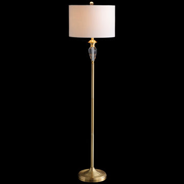 Evelyn 60" Crystal / Metal LED Floor Lamp - JONATHAN Y